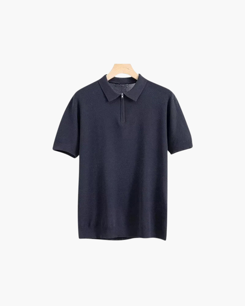 Brooks | Polo a maniche corte in maglia con mezza zip da uomo