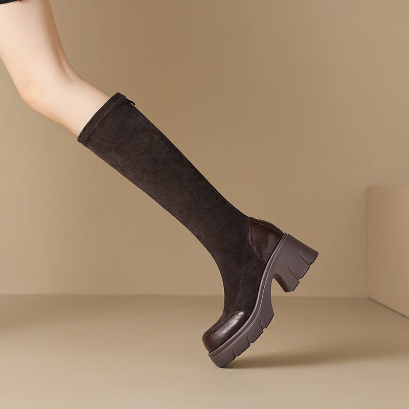 Stivali Alti in Suede