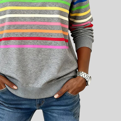 Prismette™ | Felpa colorata a righe con quarter-zip