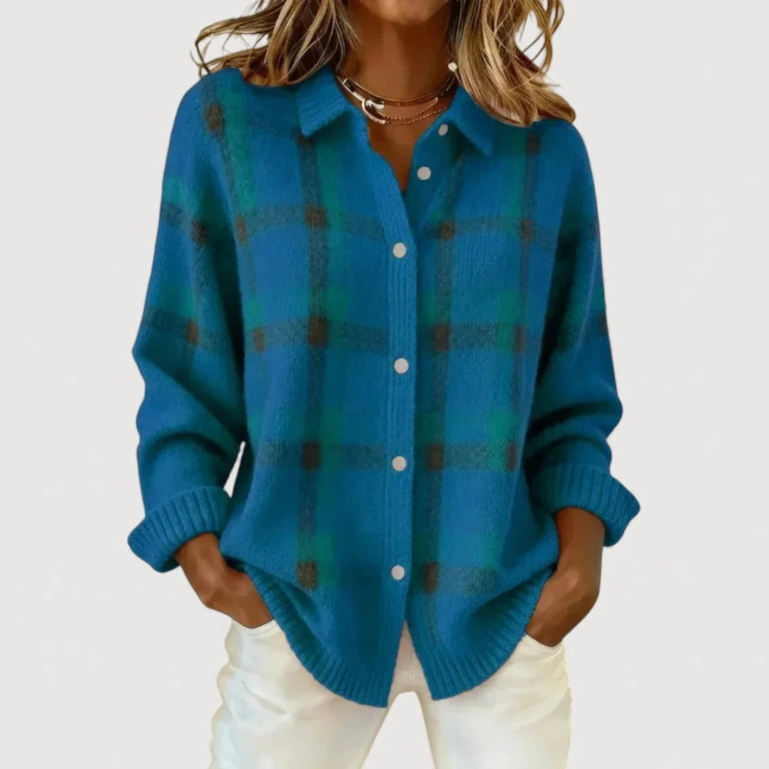 Clara | Cardigan in maglia a quadri