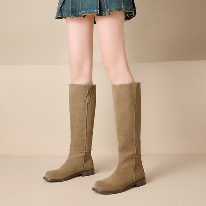 Stivali Selma al Ginocchio in Vero Suede