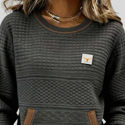 Noelle™ | Felpa girocollo color block