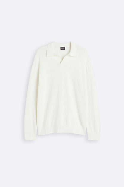 Maglione elegante con collo aperto per look di stile