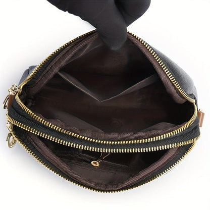 Milano™ | Borsa multitasche effetto litchi con tracolla