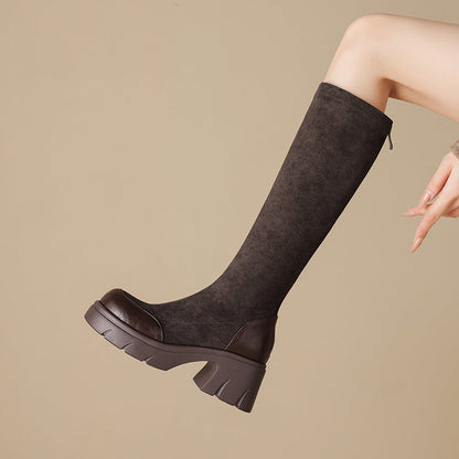 Stivali Alti in Suede