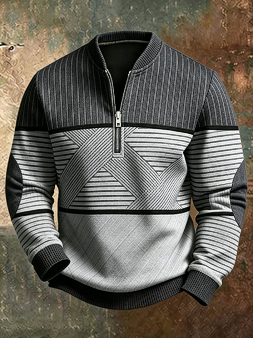 Viktor | Elegante Maglione da Uomo con Mezza Zip