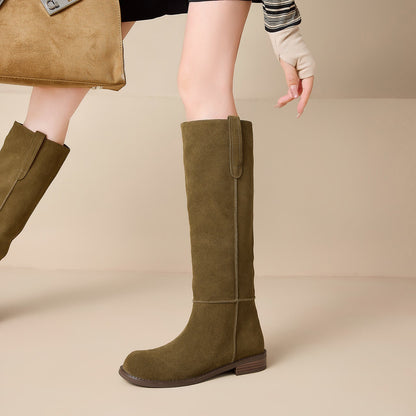 Stivali Selma al Ginocchio in Vero Suede