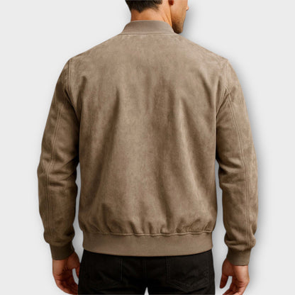 GIUBBOTTO BOMBER IN PELLE SCAMOSCIATA UOMO