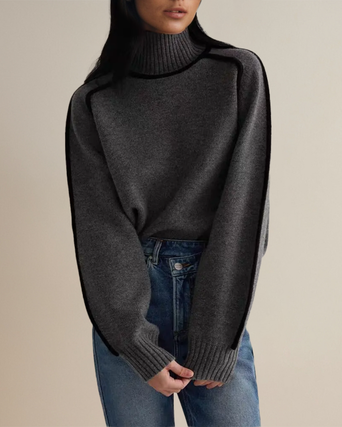 Julia - Maglione a Collo Alto Chic Autunnale