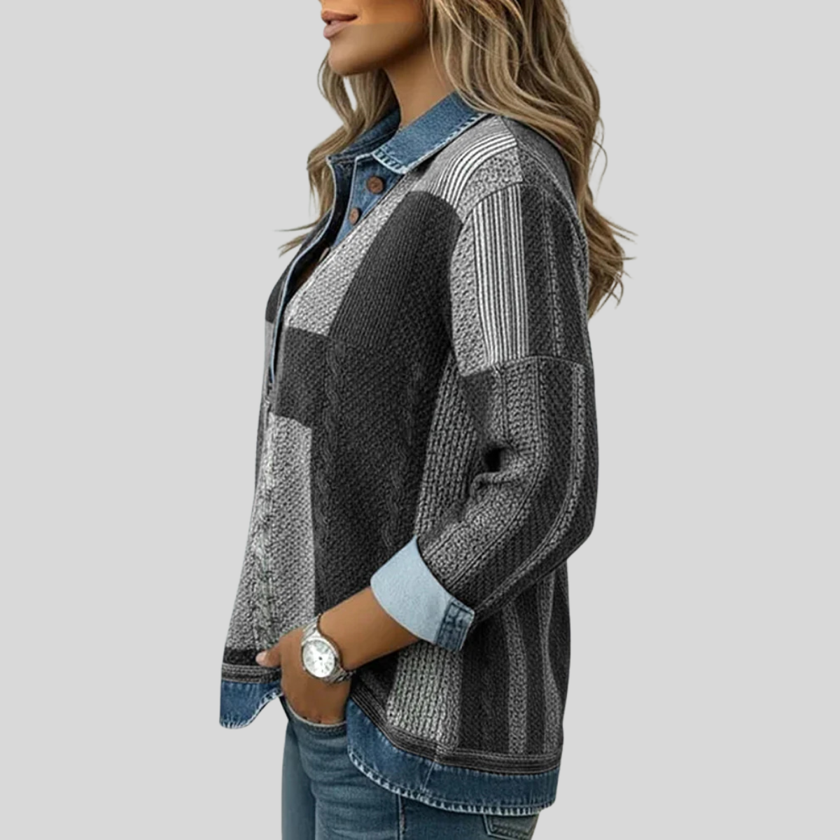 Meridell™ | Maglione con stampa color block