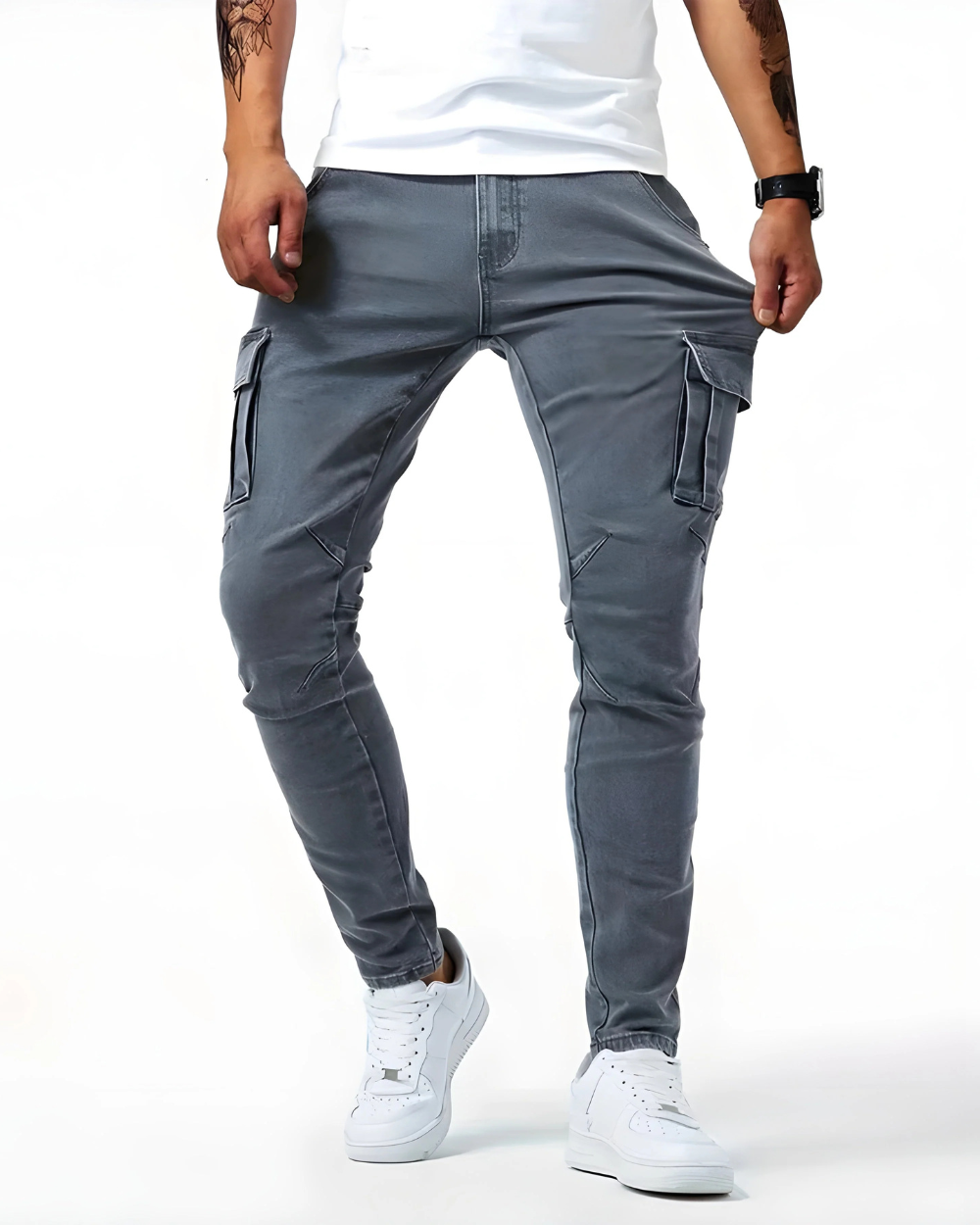 PANTALONI CARGO STRETCH