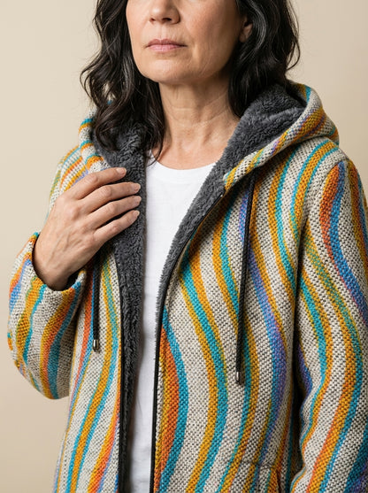 Miriam - Cardigan Morbido con Cappuccio