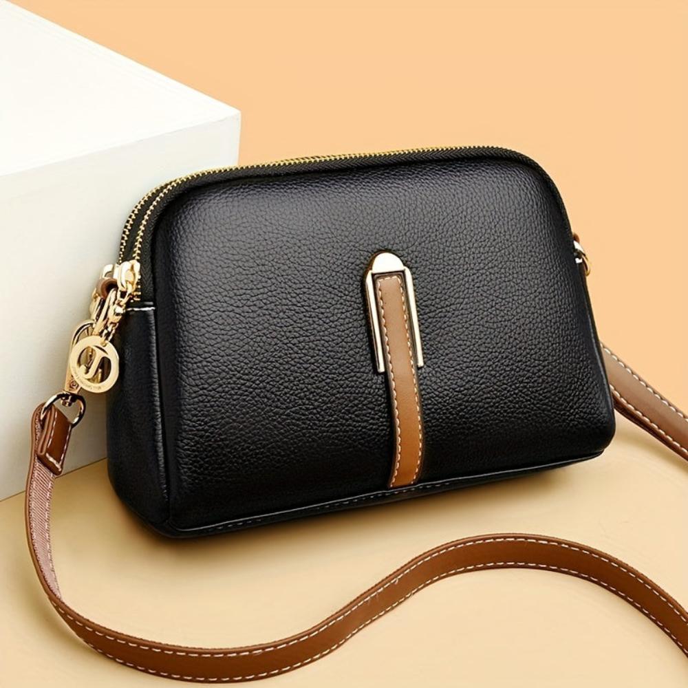 Milano™ | Borsa multitasche effetto litchi con tracolla