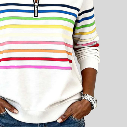 Prismette™ | Felpa colorata a righe con quarter-zip