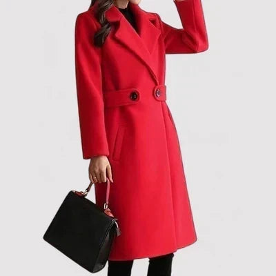 Clara™ | Cappotto in lana con cintura