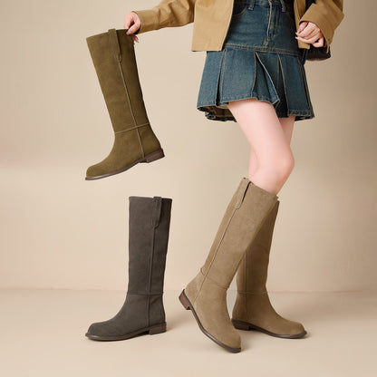 Stivali Selma al Ginocchio in Vero Suede