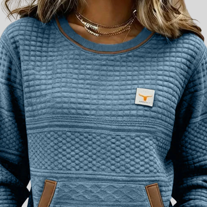 Noelle™ | Felpa girocollo color block
