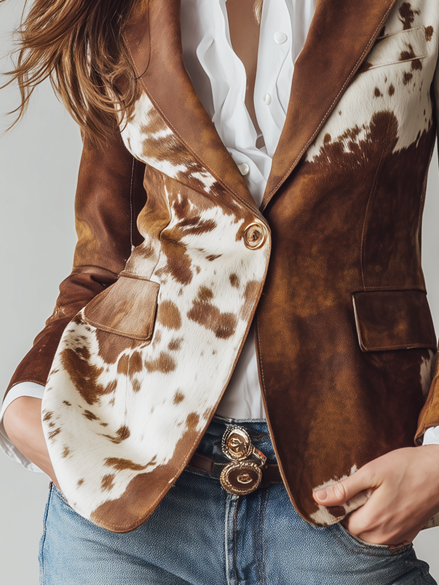 Priscilla | Blazer con motivo esclusivo