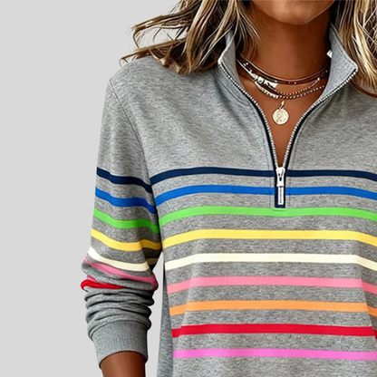 Prismette™ | Felpa colorata a righe con quarter-zip