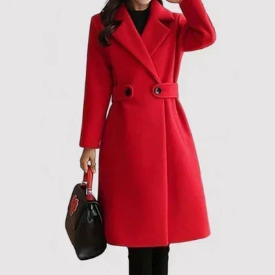 Clara™ | Cappotto in lana con cintura