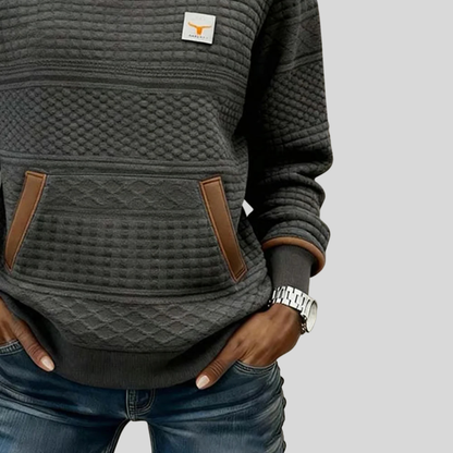 Noelle™ | Felpa girocollo color block