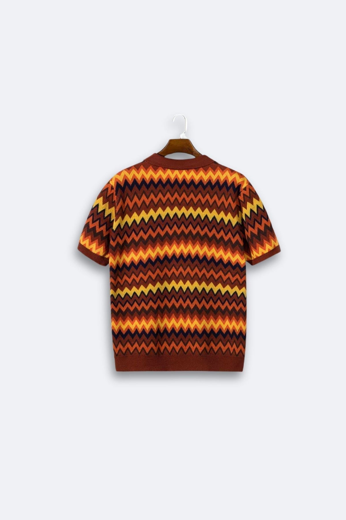 Maglione rétro con motivo a zig zag