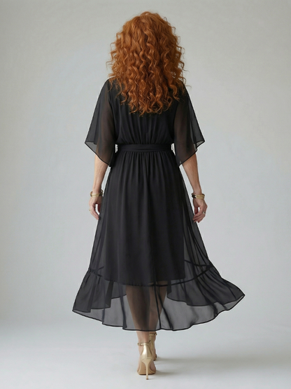 Abito midi drappeggiato Elric