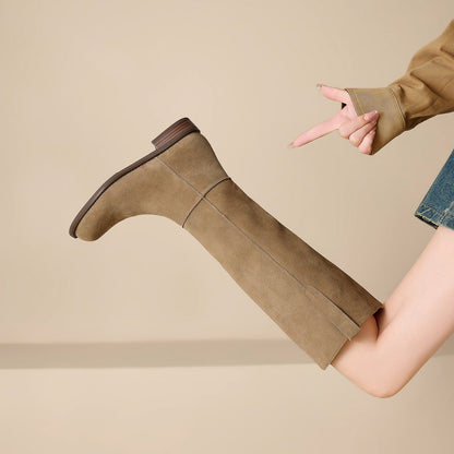 Stivali Selma al Ginocchio in Vero Suede