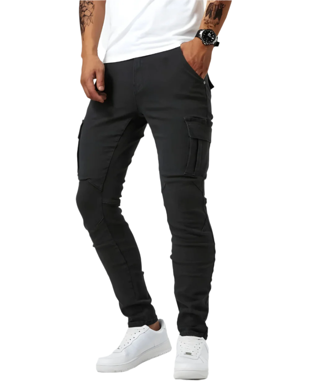 PANTALONI CARGO STRETCH
