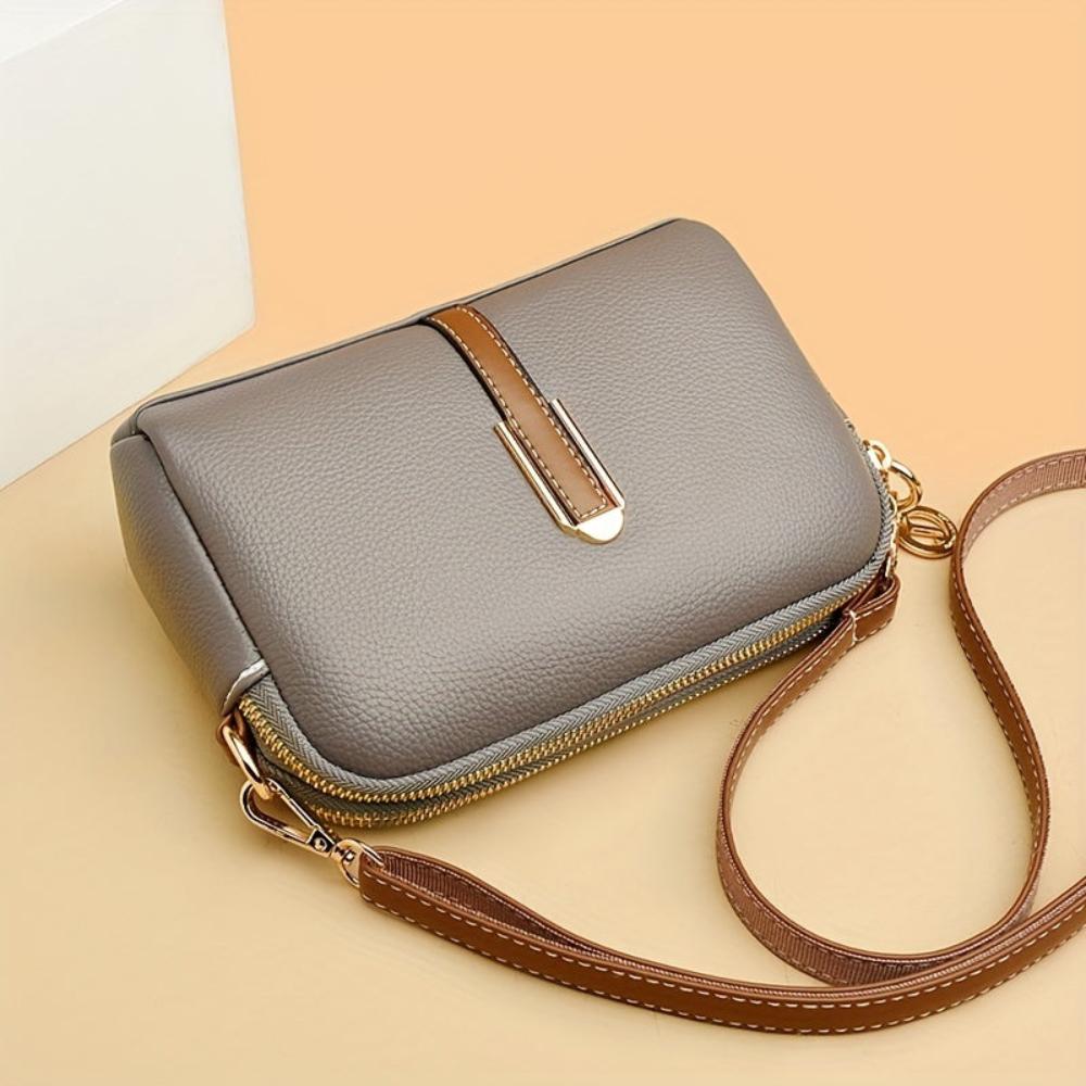 Milano™ | Borsa multitasche effetto litchi con tracolla