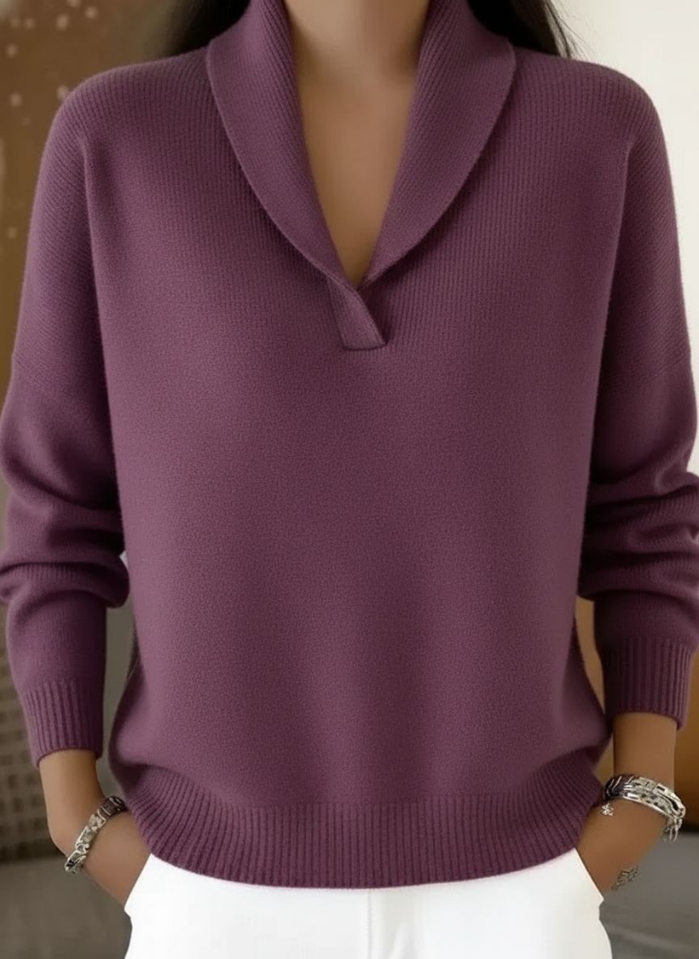 Costanza - Maglione con scollo a V