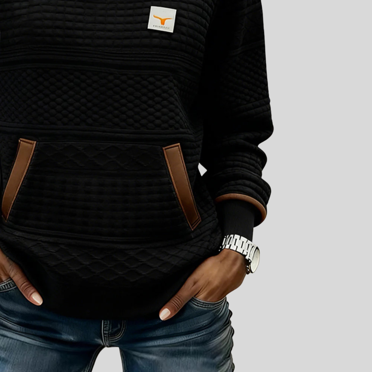 Noelle™ | Felpa girocollo color block