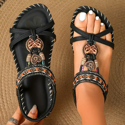 Sandali ortopedici Nadia™ in stile Ibiza per comfort ed eleganza.