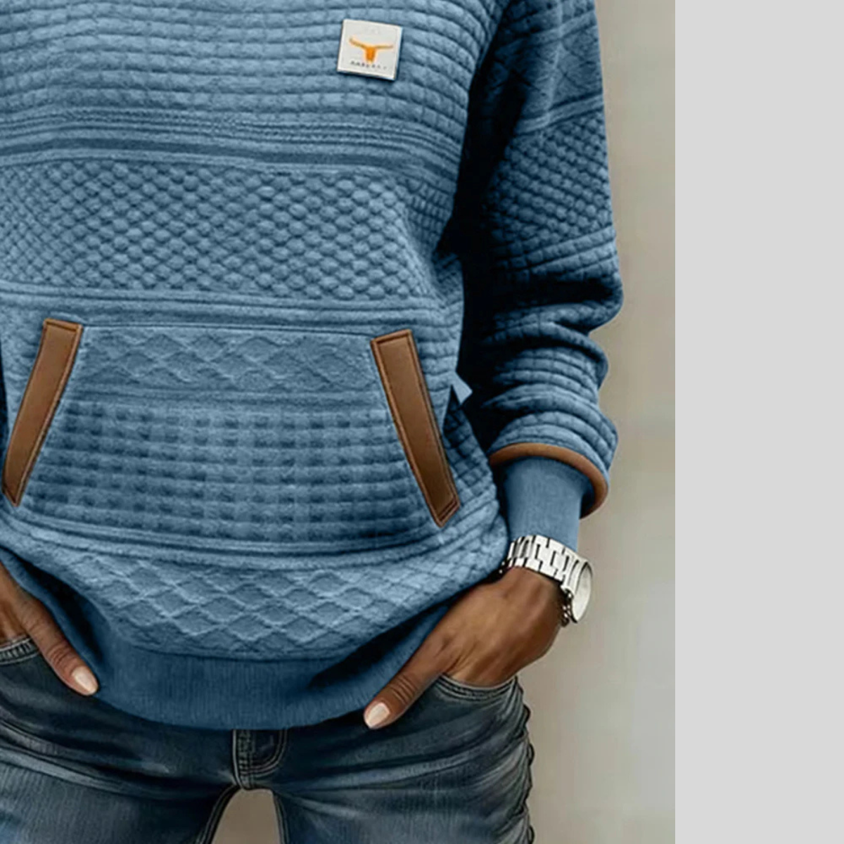 Noelle™ | Felpa girocollo color block