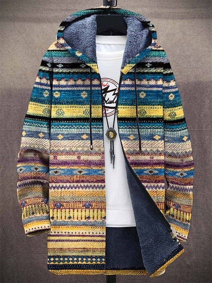 Marigold | Cardigan con cappuccio e motivo artigianale
