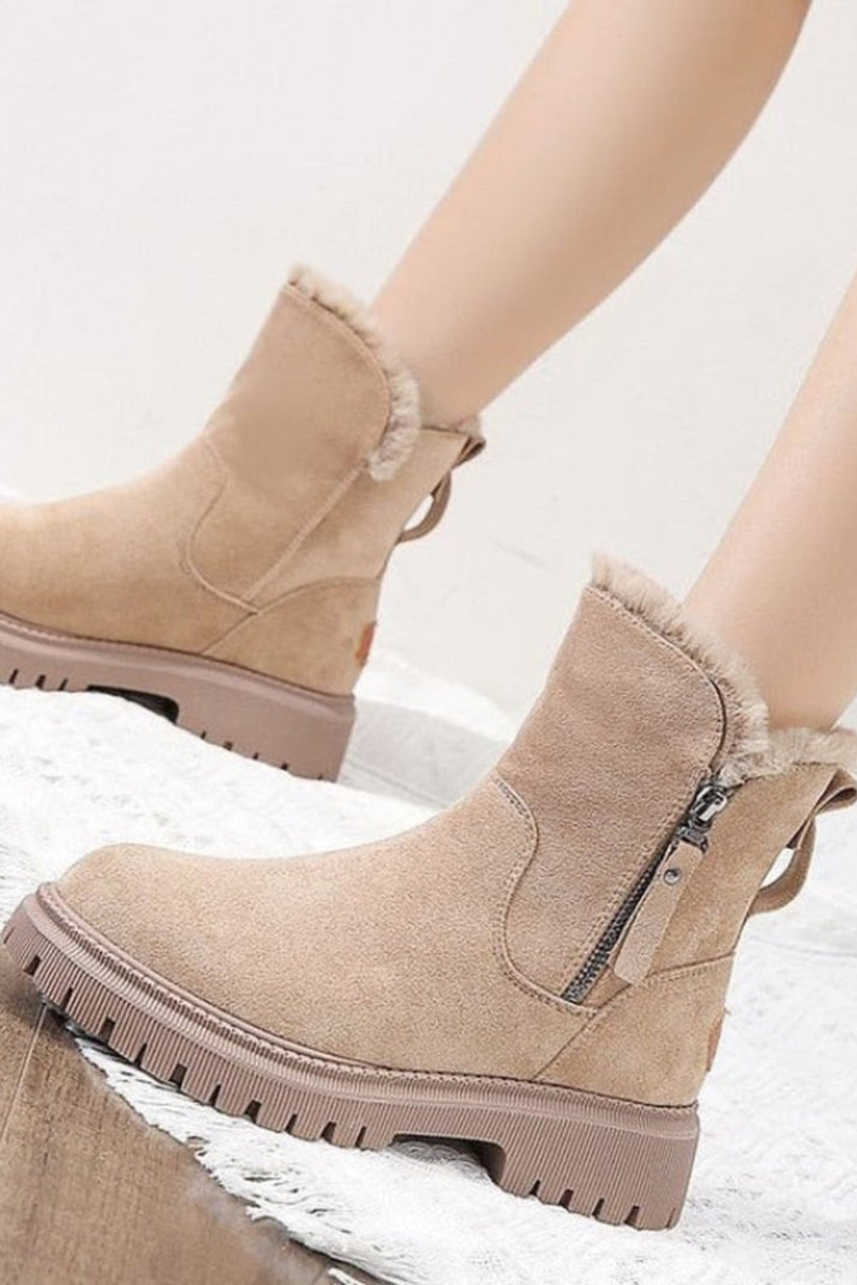 Ankle boots invernali con platform alta