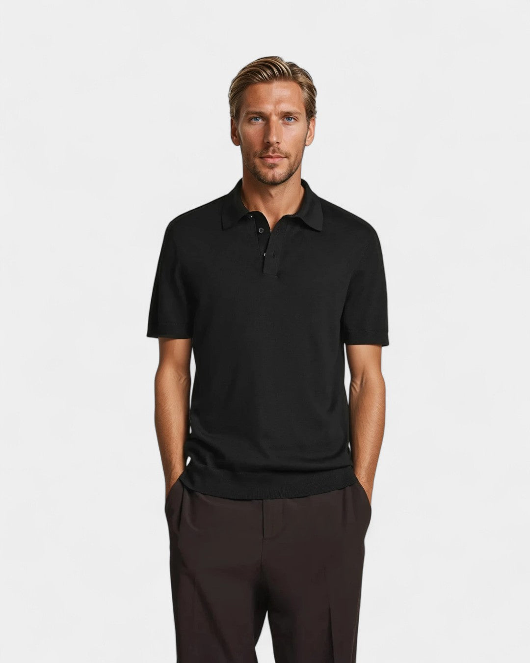 Polo minimalista da uomo a maniche corte elegante