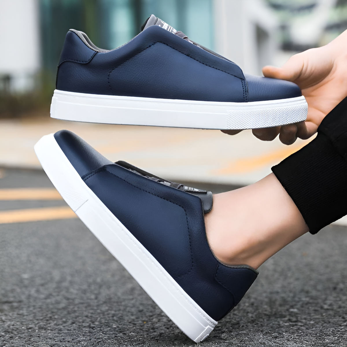 Alexander | Sneakers bianche da uomo in pelle di alta qualità