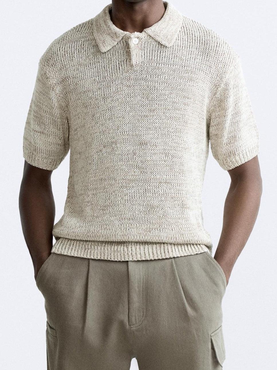 Polo in maglia casual dal look vintage