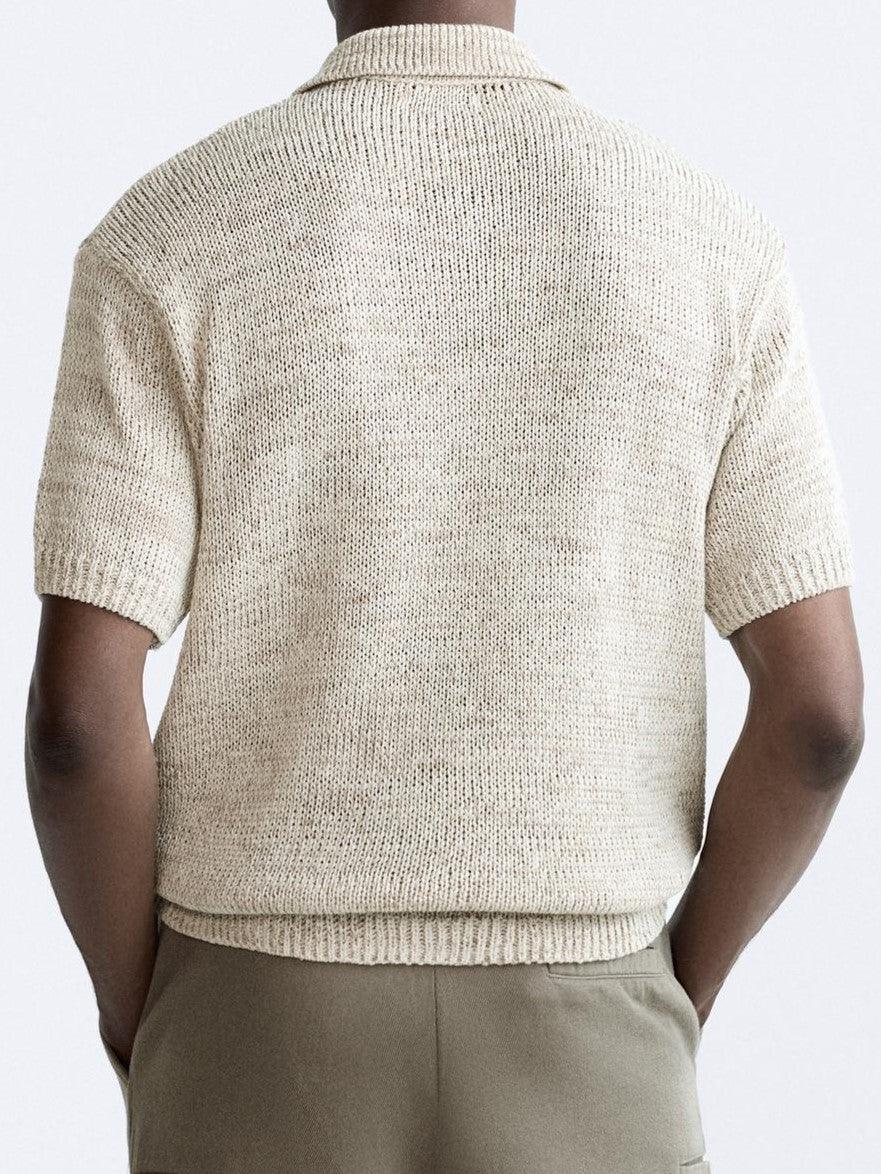 Polo in maglia casual dal look vintage