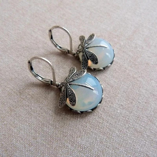 ORECCHINI A LIBELLULA IN ARGENTO 925 CON CRISTALLO BIANCO