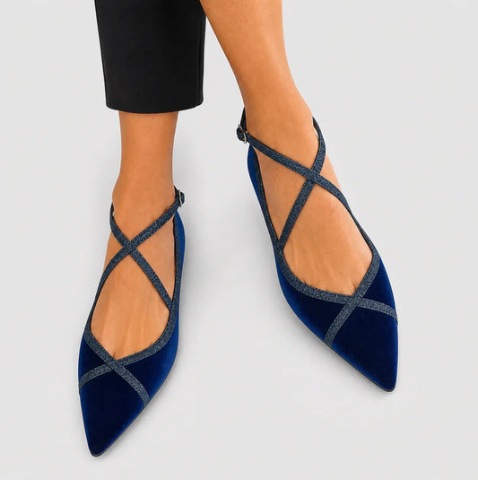 Noëlle™ | Mocassini chic blu navy