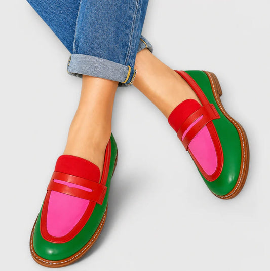 Nyla™ | Mocassini casual a contrasto