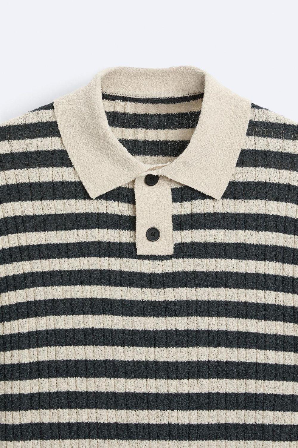Polo in maglia a righe classiche