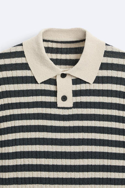 Polo in maglia a righe classiche