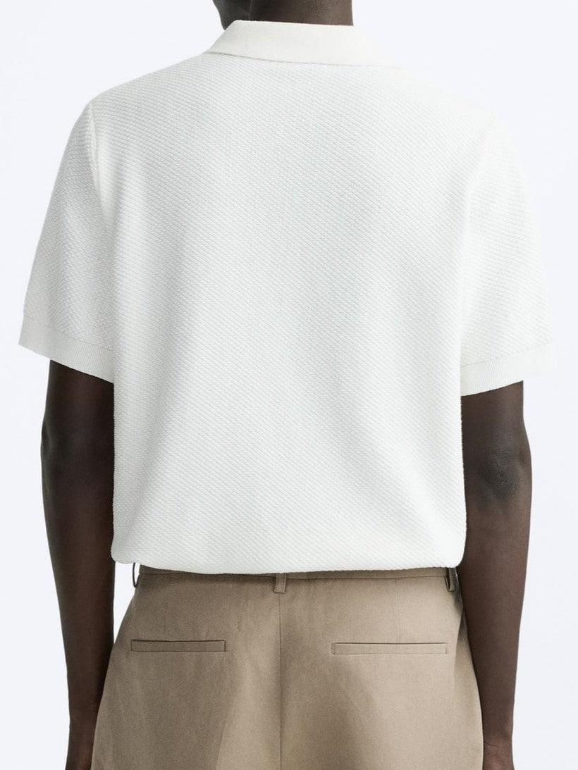 Polo in maglia classico bianco