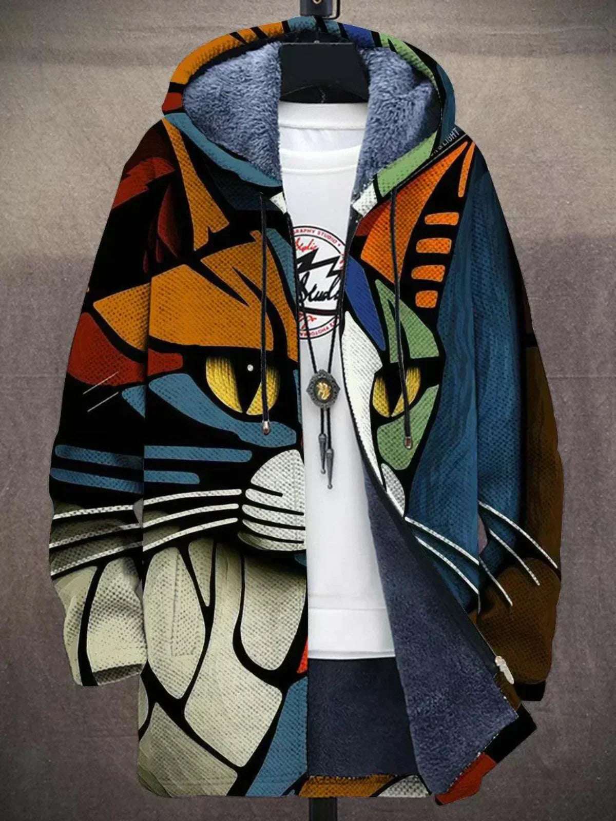 Cynthia | Cardigan Artistico con Cappuccio