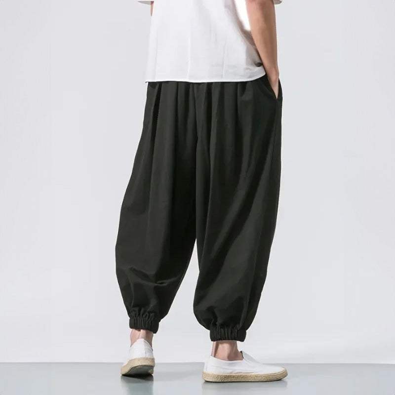 PANTALONI OVERSIZE IN COTONE