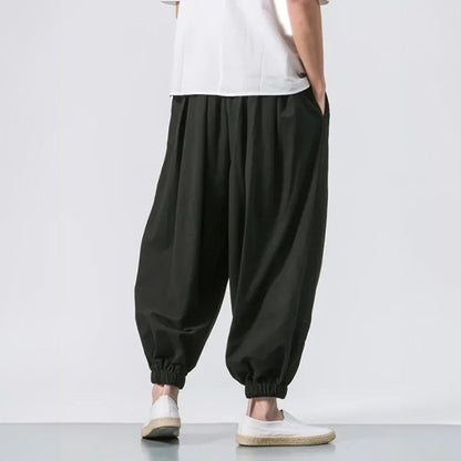 PANTALONI OVERSIZE IN COTONE