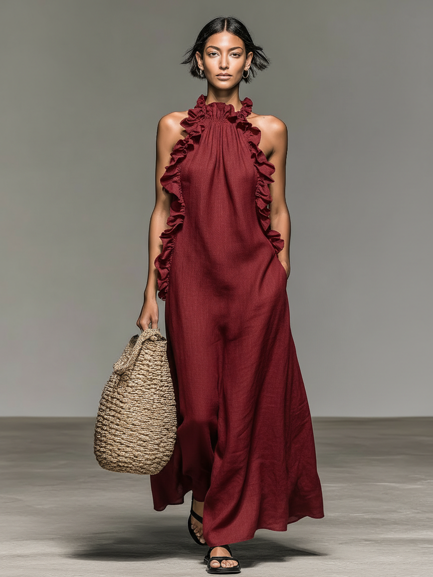 Raven | Abito Lungo con Tasche
